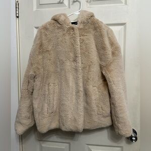 Zara Teddy Jacket in Beige
